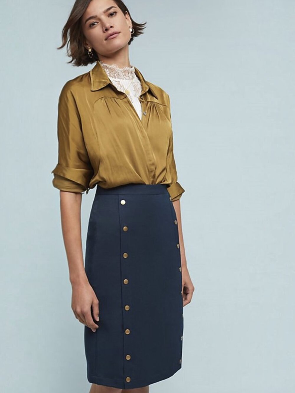 NWT Anthropologie High Seas Pencil Skirt by ISLA MAUDE - Picture 1 of 7